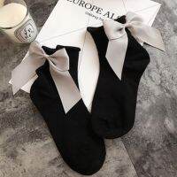 Sokken Knot Ladies Cute Short Color Candy Patchwork Female Fashion Bow 39;s Women Socks Streetwear Japanese Colors 27