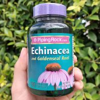 เอ็กไคนาเซีย รากโกลเด้นซีล Echinacea &amp; Goldenseal Root 450 mg 180 Capsules (PipingRock®) Piping Rock