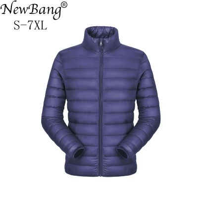 ZZOOI NewBang Plus 7XL Ultra Light Down Jacket Men Lightweight Mens Down Coat Male Warm Portable Windbreaker Large Size Parka