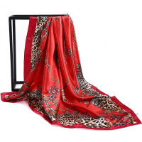 Ladies Fashion Scarf Shawl Printed Silk Satin Scarf Ladies Headscarf 90*90cm Ladies Luxury nd Square Scarf