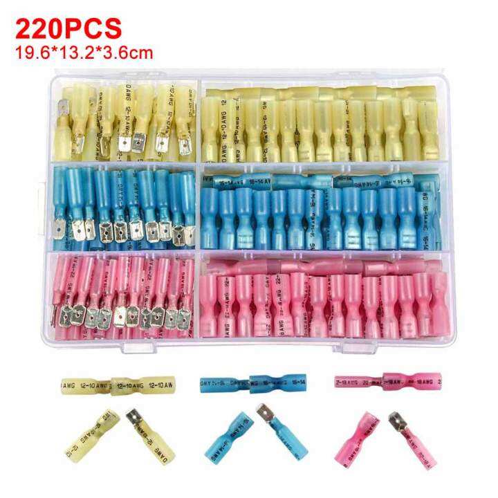 Heat Shrink Butt Connectors Kit Insulated Waterproof Marine Automotive
