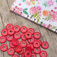 100PCS 23MM Heart-shaped Binding Dics Mushroom Binder Ring Notepad Plastic Loose-leaf Coil Plastic Disc Buckle Paper Clip Ring