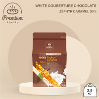 Cacao Barry | Zephyr™ Caramel 35%, White Couverture Chocolate Discs - 2.5 KG