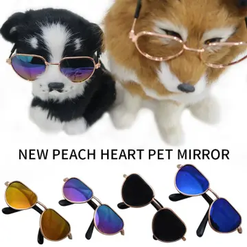 Small Pets Heart-shaped Sunglasses For Pet dog cats Funny Glasses Photo  Props