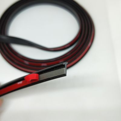 5mm Universal Car Rubber Sealing Strip 2m Small Slanted T-Type automobile Seal Rubber Weatherstrip Flare Arch Trim