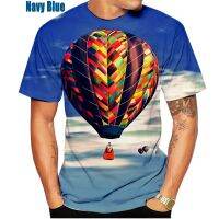 2023 new2022 Men and Woman Summer 3d T-shirt Casual Hot Air Balloon 3d Printed Fun T-shirt Breathable and Comfortable Soft T-shirt