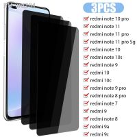 3PCS Privacy Glass for Redmi Note 10 11 12 9 8 Pro 11S 10S 9S Anti-spy Screen Protector for Redmi 10C A1 10 K60 9 9C 9A Glass