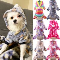 ZZOOI Dog Jumpsuits Clothing Pet Pajamas Fleece Dog Clothes Coat Jacket Four Legs Warm Pet Clothing Outfit Costume Apparel Soft Warm