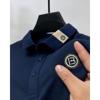 【CC】▥₪❐  Cotton Polo Shirt Mens Short-sleeved 2023 Lapel T-shirt Fashion Embroidery Top M-4XL