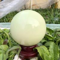 20cm Green Luminous Quartz Crystal Sphere Ball Glow In The Dark Stone With Basetones For Collect