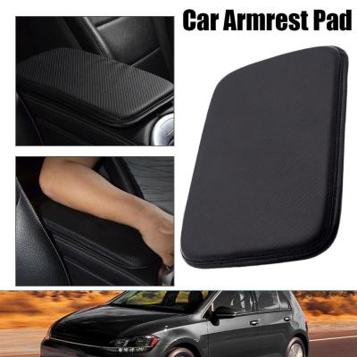 Car Armrest Cushion Cover Carbon Fiber Leather Car Accessories Cushion Cover Center Armrest Pad Console K4L1