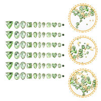 Dulrua [Sale] 130pcs เย็บบน rhinestones multi-use diy rhinestones วัสดุตกแต่งแก้วสำหรับ DIY