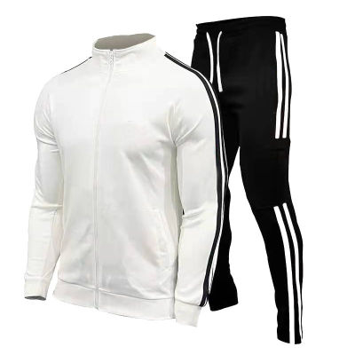 Maycaur Brand Mens New Solid Color Sweater + Trousers Two-piece Loose Oversized Tops Trendy Warm Running Street Jackets