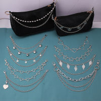 Crossbody Bag Chain Strap Shoulder Bag Chain Strap Personality Bag Pendant DIY Bag Handles Multi-layer Chain Strap For Bags