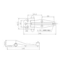 Steamer Cooker Hinges Silver Hardware Stainless Steel Oven Door Hinge 146mm Length Cold Store Storage Oven Hinge Dropshipping