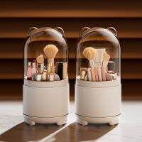 【YD】 Rotating Makeup Storage Dustproof Desktop Organizer Eyebrow Eyes Organizers