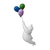 Creative Balloon Bear Statue Resin Figurines for Interior Nordic Home Decoration Wall Mount Modern Room Decoration