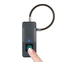 【CC】✔  Fingerprint Lock USB Rechargeable Keyless 10 Sets Fingerprints IP65 Anti-Theft Security Padlock Door Luggage