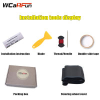 Hot WCaRFun Hand-Stitched หนังเทียมสีดำพวงมาลัยรถสำหรับที่นั่ง Ibiza 6L Leon 2007 2008