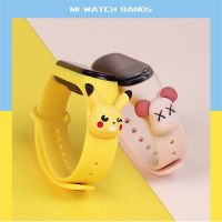 {zhiyun Watchshop}สายนาฬิกาสำหรับ MiBand 3 4 5 6ซิลิโคนการ์ตูนสายนาฬิกาข้อมือสร้อยข้อมือ S Mart W Atch อุปกรณ์เสริม Xiaomi Band3 Band4 Band5 Band6