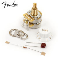 Fender® TBX Tone Control Potentiometer Kit ปุ่มโทน แบบซ้อน 250K/1Meg สีขาว ของแท้ 100% ( Genuine Parts, Tone Knob ) + มาพร้อมอุปกรณ์ติดตั้ง