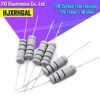 10pcs 5W Carbon Film resistor 5 1R 1M 2.2R 10R 22R 47R 51R 100R 150R 470R 1K 4.7K 10K 47K 1 2.2 10 22 47 51 100 150 470 Ohm