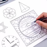 Multifunctional Drawing Ruler Springhall Angle and Circle Maker Drawing Geometric Drawing Template Measuring Ruler Multipurpose Rulers  Stencils