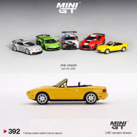 MINI GT 1:64รุ่นรถ Miata MX-5 (NA) โลหะผสมหล่อรถแสดง-Sunburst สีเหลือง # 392-LHD