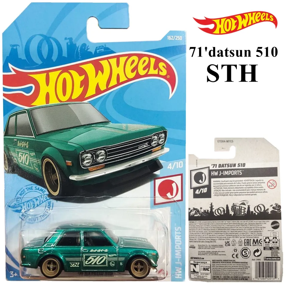 ็HOTWHEELS รุ่น '71 DATSUN 510 (STH) ล้อยาง Rare item +พร้อมเคสกัน