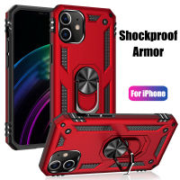 Shockproof Armor Phone Case For iPhone 14 13 15 12 11 Pro Max Mini X XR XS Max 8 7 6 6S Plus + SE 2020 Phone Cover With Ring Stand Holder Casing Cover Shell Hot Sale