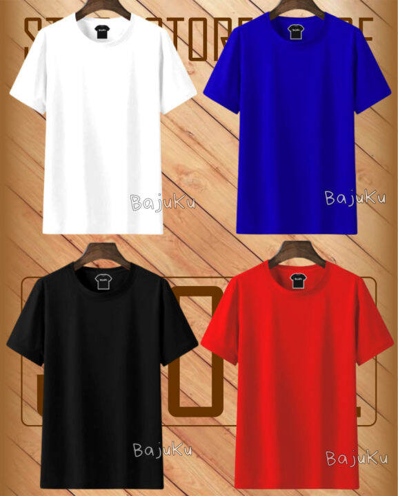 Kaos Oblong Polos / Kaos Polos / Kaos Polos Dewasa / Kaos Oblong Unisex ...