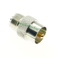 Adapter Push-On/Quick UHF PL259 Male PL-259 Plug to UHF Female SO239 SO-239 Jack Connector