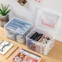 [COD] student storage box multifunctional marker pen transparent pencil tape brush beauty