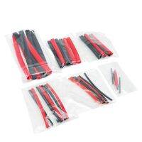 Black Red 2 Colors 42pcs 2:1 Polyolefin H-type Heat Shrink Tubing Tube Sleeving Assorted Wrap Wire Promotion -55 to +125 degree Cable Management