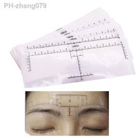 100Pcs Disposable Eyebrow Ruler Microblading Semi Permanent Eyebrow Tattoo Position Ruler Guide Makeup Eyebrow Measure Stencil