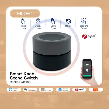 Moes ZigBee Wireless Scene Switch 12 control modes Handheld Push Button  2MQTT Setup Home Automation Scenario Tuya Smart Devices