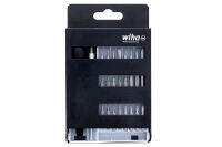 Wiha 75992 System 4 Precision Interchangeable Bit Set, Torx, Slotted, Phillips, Hex Inch, ESD Safe Precision Handle, 27 Piece In Compact Box