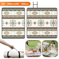 Ethnic Style Garden Lawn Blanket Pad Portable Waterproof Foldable Camping Tent Mattress Multifunctional Mat for Beach Park Sleeping Pads