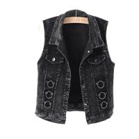 【HOT】✕▣ 2023 Female Sleeveless Jacket Single-breasted Waistcoat Gilet New Denim Jeans Veste S-5XL
