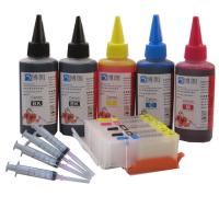 PGI-470 470 Refillable Ink Cartridge For CANON PIXMA MG6840 MG5740 TS5040 TS6040 Printer + 5 Color Dye Ink 500Ml