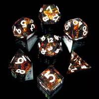 Resin dice DND board game dungeons &amp;dragons COC game TRPG grams of the dabie-sulu polyhedron D20 dice set 7