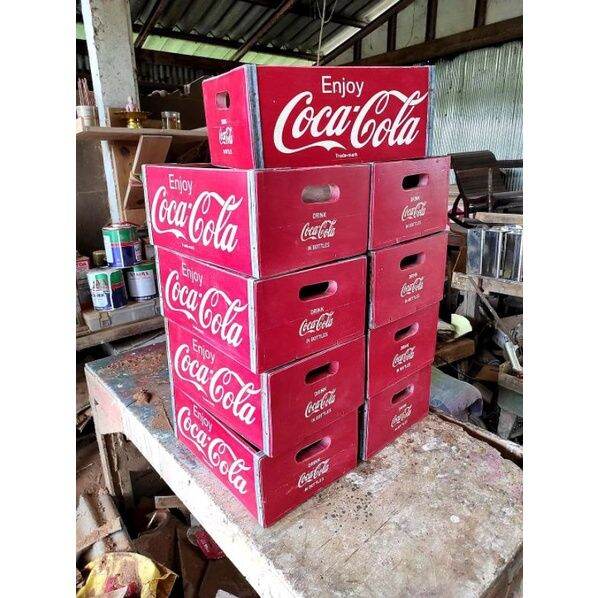 โปรแรง-coke-coca-cola-ลังโค้ก-โค้ก-ลังไม้-ลังเก็บของท้ายรถมอเตอร์ไซด์-ลังไม้เนื้อแข็ง-ลังไม้วินเทจ-กระบะใส่ของ-ขนาด24x35x15-cm-ราคาถูก