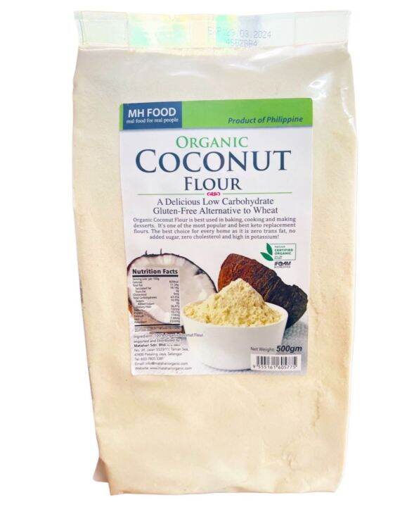 organic-coconut-flour-แป้งมะพร้าว-แท้100-ขนาด500g-แป้งจากมะพร้าวคีโต-แป้งคีโต-คีโตทานได้-จากประเทศฟิลิฟปินส์-คีโต