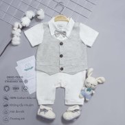 Quần áo trẻ em Bobicraft - Bộ đồ liền thân bodysuit Romper Gile sọc bé