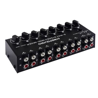 B066มินิสเตอริโอ8ช่อง RCA Non Source Sound Passive Mixer,ไม่มีแหล่งจ่ายไฟ