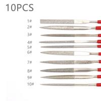 ชุดตะไบเพชร2023 180/160/140มม. ไฟล์แบบเข็มขนาดเล็กสำหรับงานฝีมือแกะสลักโลหะ Batu Kaca ชุดไฟล์แบบเข็มอุปกรณ์ทำมืองานฝีมือ