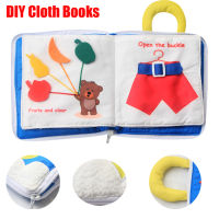 Montessori DIY Cloth Books Early Learning Educational Toys For Children Basic Self-care Skills Training Baby s Handbag DropShip