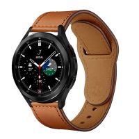 【New】20มม. 22มม. สายหนังสำหรับ Samsung Galaxy Watch 5/4/5pro 44มม. Active 2สร้อยข้อมือ Huawei Gt/ 2 /Pro Galaxy 3 45มม./42มม./46มม.