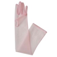 ┋♦❣ Sheer Tulle Long Gloves 55cm Wedding Ultra Thin Gloves for Church Tea Parties Elbow Gloves Full Finger Mittens Dress Gloves