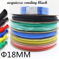 100meters/roll 18MM Inner Diameter Black Heat Shrinkable Tube / Heat Shrink Tubing Insulation Cable Sleeve 5colors Electrical Circuitry Parts